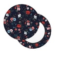 thumbnail image 2 of KLL Vintage Rose Round Bar Chair Cushion Cover 14 inch ,Bar Stool Protector with Elastic, Soft Washable, 2 of 6