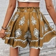 thumbnail image 5 of Sakmal Butterfly Skirt with Shorts Underneath Mini A line Yellow Flowy Fashion Boho 7" Skorts, 5 of 9