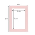 thumbnail image 3 of Soft Pink Acid Free 18x24 Picture Frame Mats with White Core Bevel Cut for 13x19 Pictures - Fits, 3 of 4