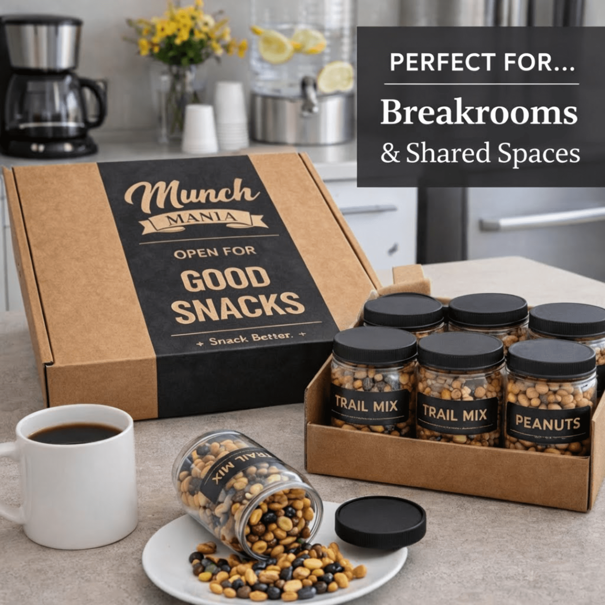 Gift Basket Trail Mix Snacks Variety Pack for Adults, 30 Pack of Healthy Snacks for Adults | Individually Wrapped Bulk Nuts Snack Packs, Individual Heart Healthy Office Nut Mix Box | Assorted Peanuts