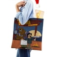 thumbnail image 4 of Total Drama Island Bolso de tela con estampado de lienzo para mujer, bolsa de compras reutilizable y estética, con cremallera interior, regalo para mujer, 35 × 40 cm., 4 of 6