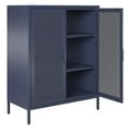 thumbnail image 4 of Channing 2 Door Accent Cabinet-Mesh Metal Locker, Navy, 4 of 9