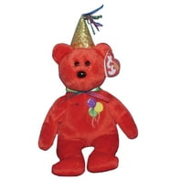 Ty Beanie Baby: Happy Birthday the Bear - Red | Stuffed Animal | MWMT's