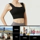 thumbnail image 5 of Sujetador deportivo de mujer Push-up a prueba de golpes acolchado Crop Tops empalme Tank-Top, 5 of 7
