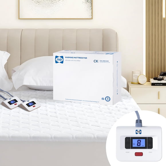 Protector de colchón térmico Sealy Cal King Size con controlador doble