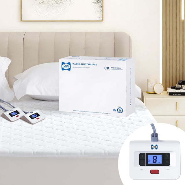 Protector de colchón térmico Sealy Cal King Size con controlador doble