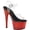 Clear/Red Frosted Synthetic, variant on Women's Pleaser Adore 708T Ankle Strap Heeled Sandal