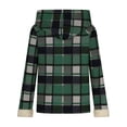 thumbnail image 4 of Zip Up Hoodies Fleece Plaid Jackets Womens Fall Winter Sherpa Lined Thermal Coat Plus Size Checked Warm Jackets, 4 of 7