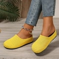 thumbnail image 6 of HaiMao Women's Mesh Breathable Flat Mule Shoes Closed Round Toe Knit Backless Slip On Softsole Lightweight Walking Shoes for Vacation Work Yellow 9.5(43), 6 of 8