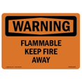 thumbnail image 1 of SignMission OS-WS-A-1218-L-12136 Panneau d'Avertissement OSHA 12 x 18 Po - Inflammable Garder le Feu Loin, 1 of 1