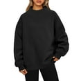 thumbnail image 4 of Women'S Long Sleeve High Neck Pullover Hoodie Comfortable  Sweatshirt For Casual Wear, 4 of 12