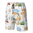 thumbnail image 6 of Uemuo Gnome Camping Fishing Pattern Men's Swim Trunks Hawaiian Beach Bathing Suit Swimsuits Beach Quick-Dry Shorts with Pockets-X-Large, 6 of 9