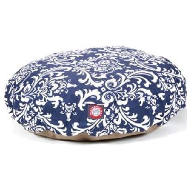MajesticPet 788995506089 Lit pour Animaux de Compagnie Rond 30 Pouces, Bleu Marine - Petit