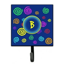 Carolines Treasures CJ1011-SH4-Parent Letter Initial Monogram - Blue Swirls Leash Holder or Key Hook multicolor