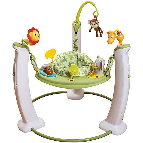 Evenflo ExerSaucer Jump & Learn Stationary Jumper, Wild Life Adventure