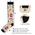 thumbnail image 3 of FORMRS Womens Knee High Socks Casual Long Thick Travel Daily Wear, 2 Pairs, Colorful Jam, 3 of 6