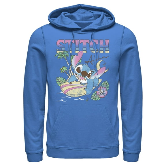 Mens Lilo & Stitch Surfing Stitch Lightweight Hoodie