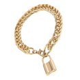 thumbnail image 3 of Here's a polished and engaging product description for your **Vintage Hollow Metal Foot Chain With Lock Pendant Fashion Anklet**:\n\n \n\n**Vintage, 3 of 3