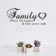 thumbnail image 3 of Etiqueta de la pared Familia donde la vida comienza y el amor nunca termina TUNC negro, 3 of 5