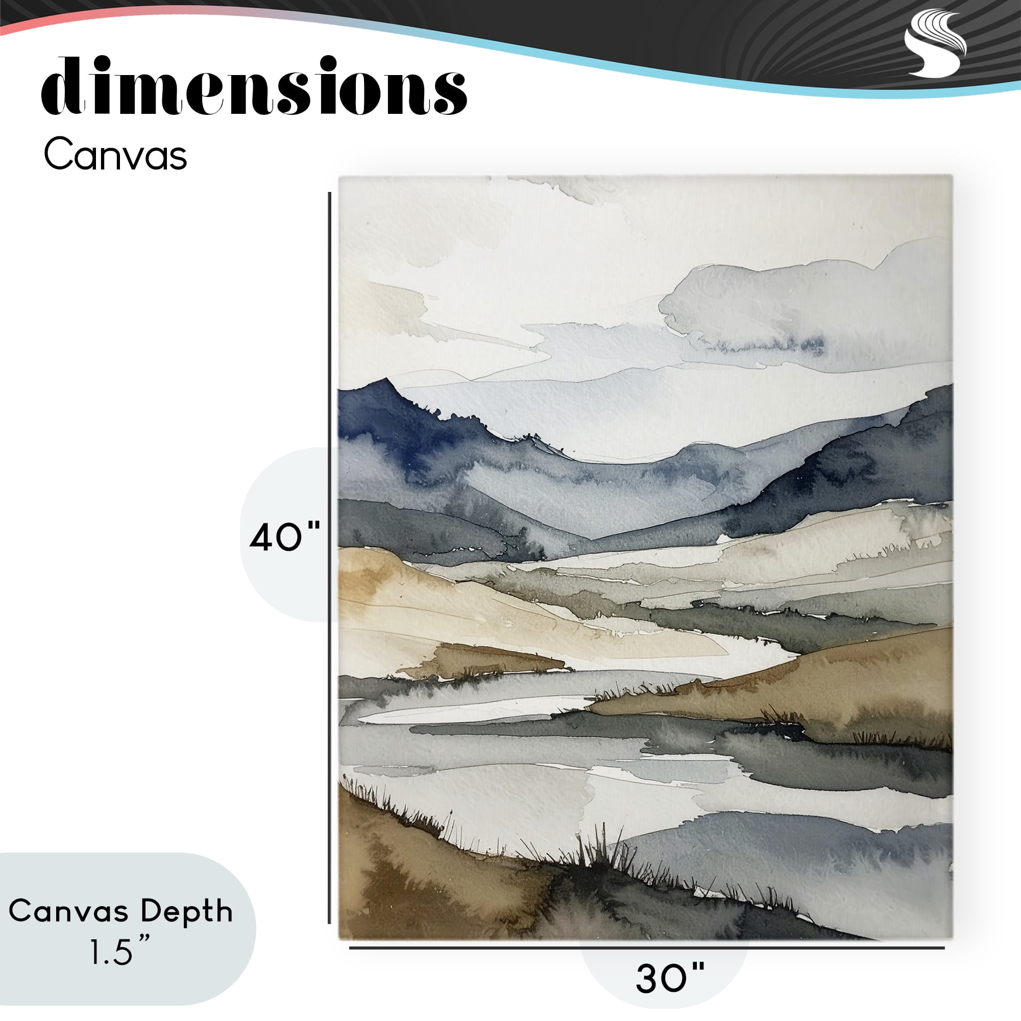Stupell Industries Flow Of Water River Canvas Wall Art, design by Alonza Saunders