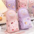 thumbnail image 3 of School Bag Shape Pencil Box Category Placement Drop-proof Pen Box for Children Kids Boys Girls, 3 of 5
