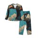 thumbnail image 1 of Fotbe Blue Watercolor Duck Conjunto de Pijama de Manga Larga para Mujer con Estampado, Ropa de Dormir de 2 Piezas, Conjunto de Casa Suave y Cómodo con Bolsillos-Large, 1 of 7