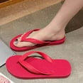 thumbnail image 6 of Red Unisex Sandals Rubber Slip Resistant For Beach And Indoor Outdoor Wear Spring Summer Casual Versatile For Various Activities Size 41, 6 of 8