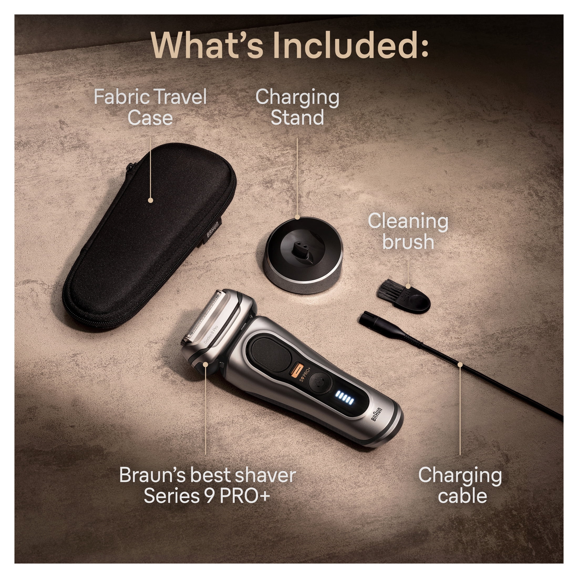 Braun Series 9 PRO+ 9517s Wet & Dry Electric Shaver Galvano Silver