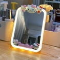 thumbnail image 3 of Kawaii Genuine Sanrio Led Makeup Mirror Hello Kitty Cartoon Girl Hd Lighting Dressing Mirror Desk Cute Ladies Holiday Gift, 3 of 14