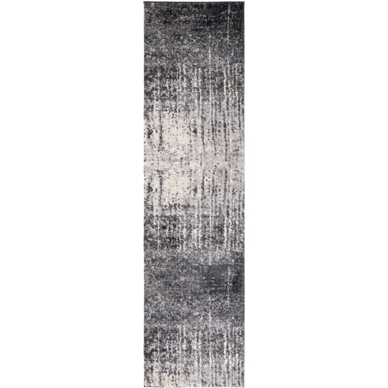 SAFAVIEH Retro Elsie Abstract Runner Rug, Black/Light Grey, 2'3" x 7'