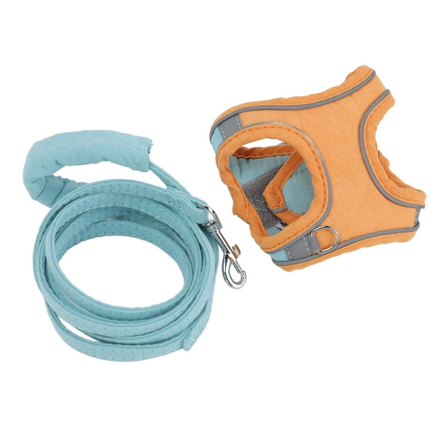 Cat Vest Harnesses, Colorblocked Reflective Cat Leash Adjustable Straps Anti Escape Kitten Vest Harnesses Comfortable Outdoor Vest For Walking