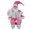 Pink Sitting, variant on Ludlz Adorable Santa Claus Shape Doll Decor Christmas Style Handmade Fabric Doll Model for Party