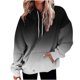 thumbnail image 1 of ICHUANYI Clearance Women's Fashion Printed Pocket Long Sleeve Blouse Casual Tops Sweatershirt Button Hoodies(Black, L) ICHUANYI WER2023080806441, 1 of 3