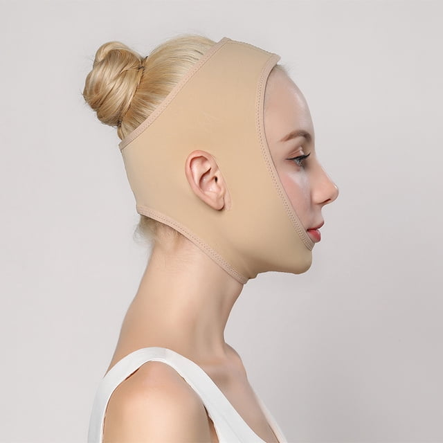 Vendaje para la barbilla quirúrgica para mujeres – Cuello y barbilla de compresión – adelgazamiento facial, estiramiento de búho, levantamiento de barbilla