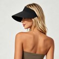 thumbnail image 5 of QSAWXQZ Women's Golf Sun Visor Wide Brim Foldable Soft Outdoor Beach Hat Adjustable Sport Cap Lightweight Travel Headwear Free Size, 5 of 6