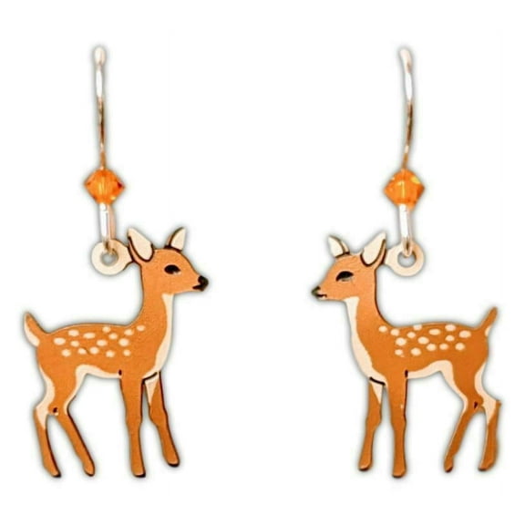 Spotted FAWN Deer Hypo-Allergenic Earrings, Sterling Silver Plated by Sienna Sky