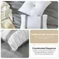 thumbnail image 4 of Nanshing Regala 7 Piece Minimalist Pinch Pleat Comforter Set, Grey, King, 4 of 12