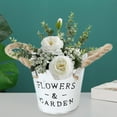 thumbnail image 1 of Colaxi Farmhouse Flower Planter Metal Bucket Desktop Storage Barrel Outdoor Indoor Decoration Rustic Versatile for Table Centerpiece 11x10x7.5cm, 1 of 8
