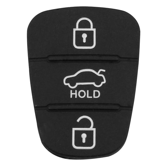 Pad Key 3 botones de goma para Hyundai Kia Flip Remote Car Shell (con letra)