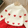 thumbnail image 5 of Posijego Girls Heart Sweaters Valentine's Day Knitted Long Sleeve Sweater Crew Neck Spring Pullover Casual Cute Tops, 5 of 8