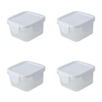 4 Pcs Mini Food Storage Containers, Small Tupperware Containers with Lids, Condiment Sauce Containers, Mini Freezer Storage Containers Airtight Containers, Dishwasher Freezer and Microwave Safe