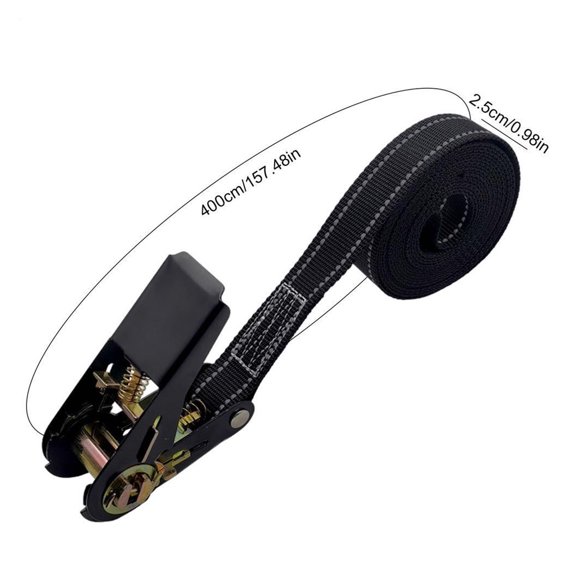 Ratchet Straps Tie Down Heavy Duty Adjustable Car Tie Down Reinforced Adjustable Axle Straps 1760lb Max Break Strength ,Easy to Install