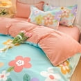 thumbnail image 2 of Ensemble de Literie Floral Corail Rose Bleu Gris, 2 of 9