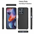 thumbnail image 7 of For Moto G 5G 2025 Case, 2 in 1 PC Phone Case for Motorola G 5G 2025 Case, Njjex Heavy Duty Rubber & Rugged Shockproof Full Body Protection Case Cover - Black, 7 of 7