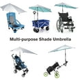 thumbnail image 6 of G4Free UPF 50+ Adjustable Chair Umbrella with Universal Clamp, XL UV Protection Sun Shade for Beach, Stroller, Wheelchair, Golf, Patio, 6 of 9