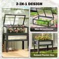 thumbnail image 4 of Outsunny Jardinière Surélevée avec Toit de Serre Relevable, Gris, 4 of 10