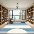 thumbnail image 2 of ODIKA 4'x6' Machine Washable Non-Slip Area Rug, Abstract Navy Blue High Traffic Rug, Blue, 1069978, 2 of 7