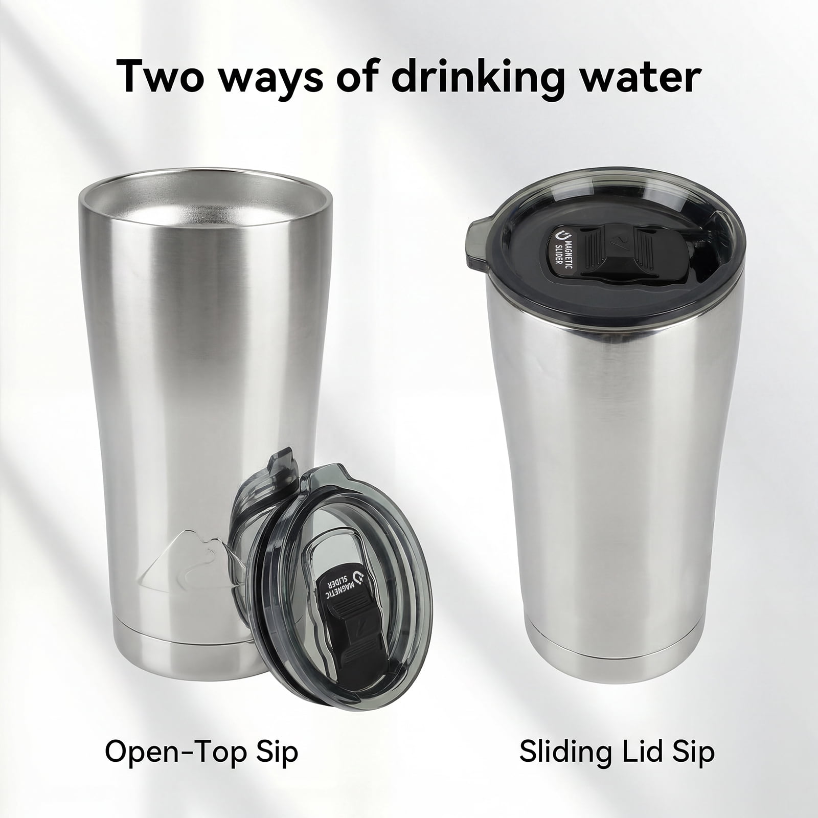 (3 pack) Ozark Trail 22 oz Stainless Steel Insulated Tumbler, Silver