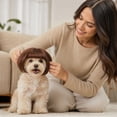 thumbnail image 3 of Funny Pet Wig Costume Hairpiece, Adjustable Short Bob Dog Wig for Small Dogs and Cats, Cosplay Dress Up Hair Accessories for Halloween Christmas Party, 3 of 4