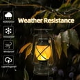 thumbnail image 5 of Solar Lantern Outdoor Waterproof,LED Vintage Flickering Flame Solar Lights,Camping Lamps,Solar Powered Hanging Rustic Heavy Duty Lantern Landscape Decor for Patio Garden Yard Deck Pathway,2Pack, 5 of 9